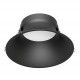 Foco empotrar LED fijo Redondo Ø206mm KONIC 24W 100º UGR19 IP54, Blanco ó Negro